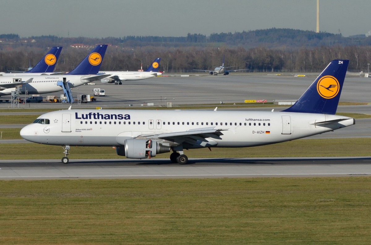 D-AIZH Lufthansa Airbus A320-214  Hanau   in München gelandet am 07.12.2015