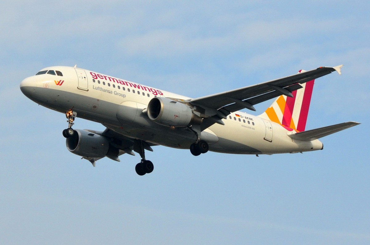 D-AKNK Germanwings Airbus A319-112    am 05.11.2014 Anflug auf Tegel