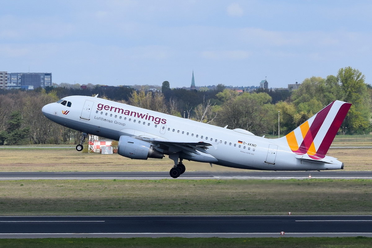 D-AKNO Germanwings Airbus A319-112  , TXL  26.04.2017