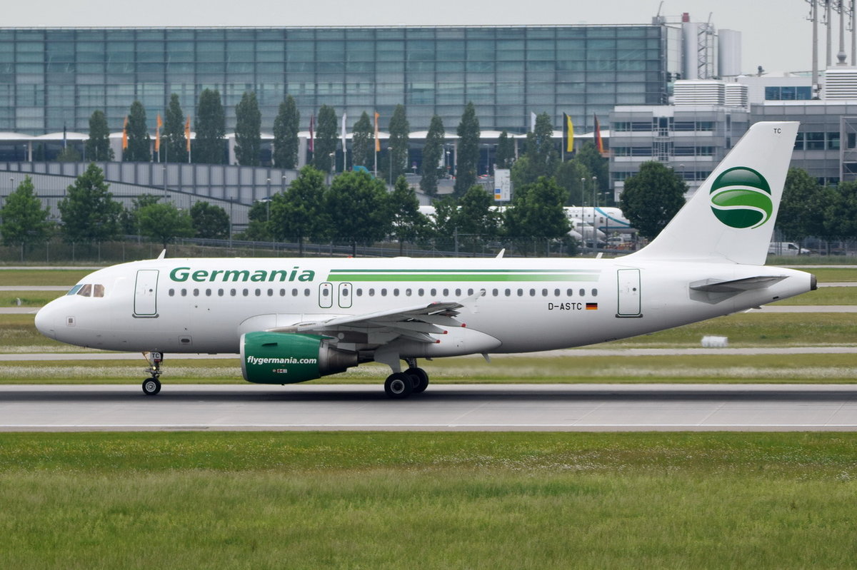 D-ASTC Germania Airbus A319-112  , MUC , 02.06.2017