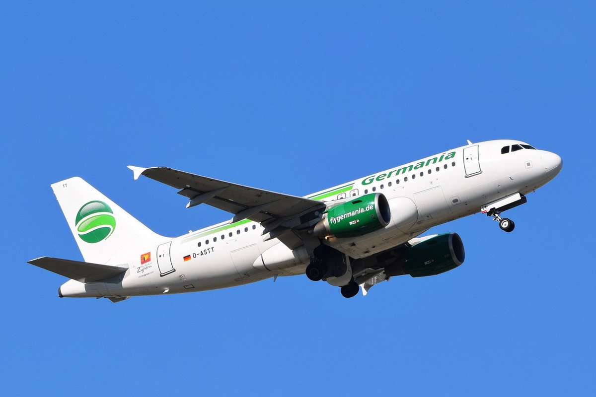 D-ASTT Germania Airbus A319-112 , 14.10.2018 , MUC