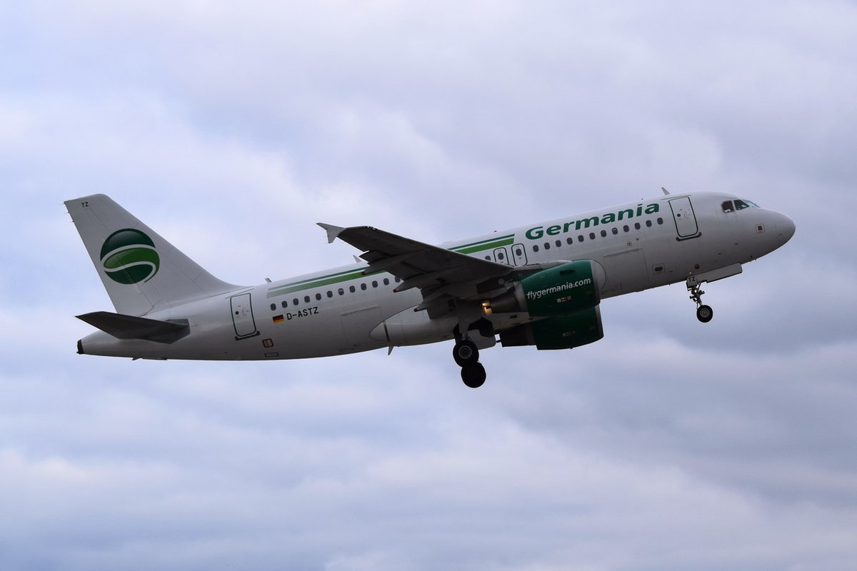 D-ASTZ Germania Airbus A319-112 , XFW , 14.03.2018