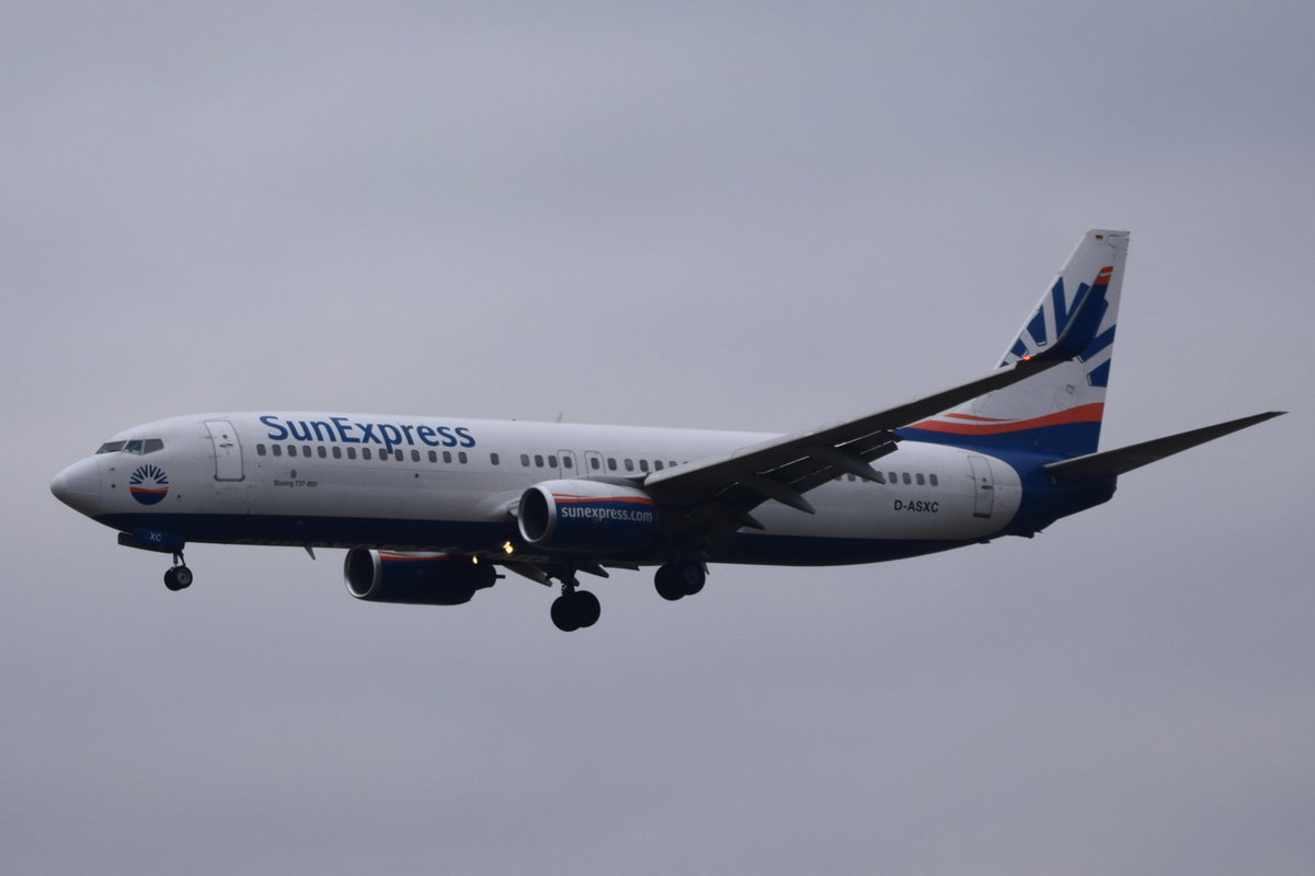 D-ASXC SunExpress Germany Boeing 737-86N(WL)  , FRA , 06.12.2017