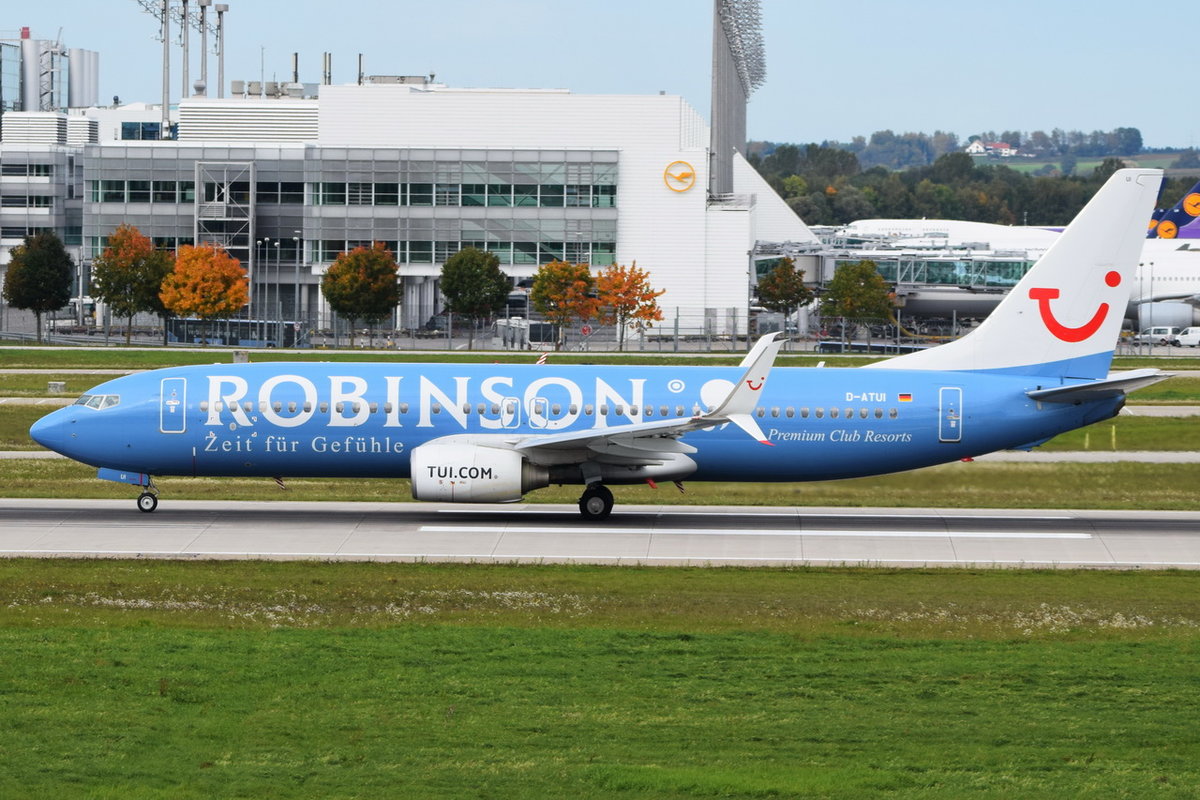 D-ATUI TUIfly Boeing 737-8K5(WL)  , MUC , 02.10.2017