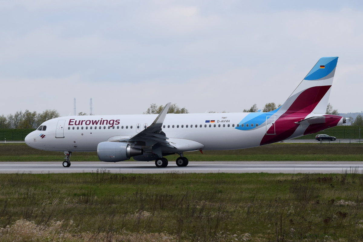D-AVVH Eurowings Airbus A320-214(WL) D-AEWF   7087   am 26.04.2016 in Finkenwerder galandet