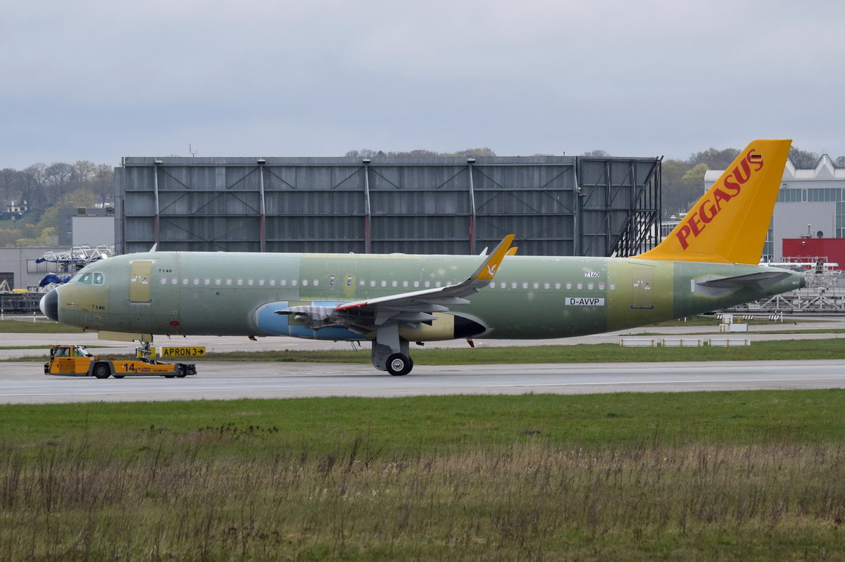 D-AVVP Pegasus Airbus A320-251n(WL)  TC-NBA  7140   in Finkenwerder am 26.04.2016