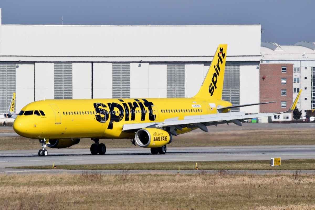 D-AYAM Spirit Airlines Airbus A321-231(WL)  (N664NK)  7021   in Finkenwerder gelandet am 17.03.2016
