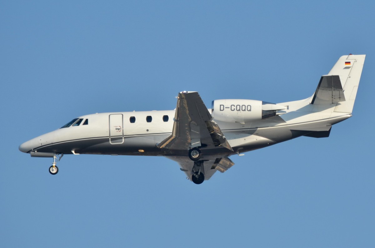 D-CQQQ DC-Aviation Cessna 560XL Citation XLS  in Tegel beim Anflug  20.03.2015