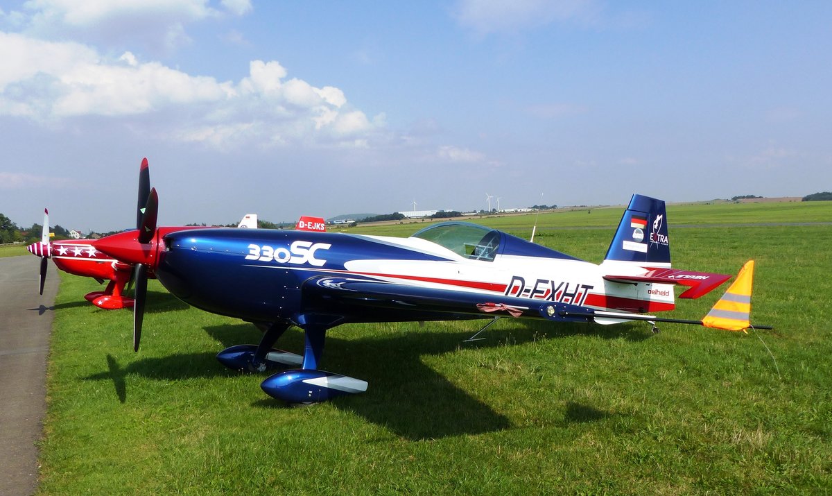 D-EXHT, Extra 330 SC, Flugplatz Gera (EDAJ), 28.8.2017