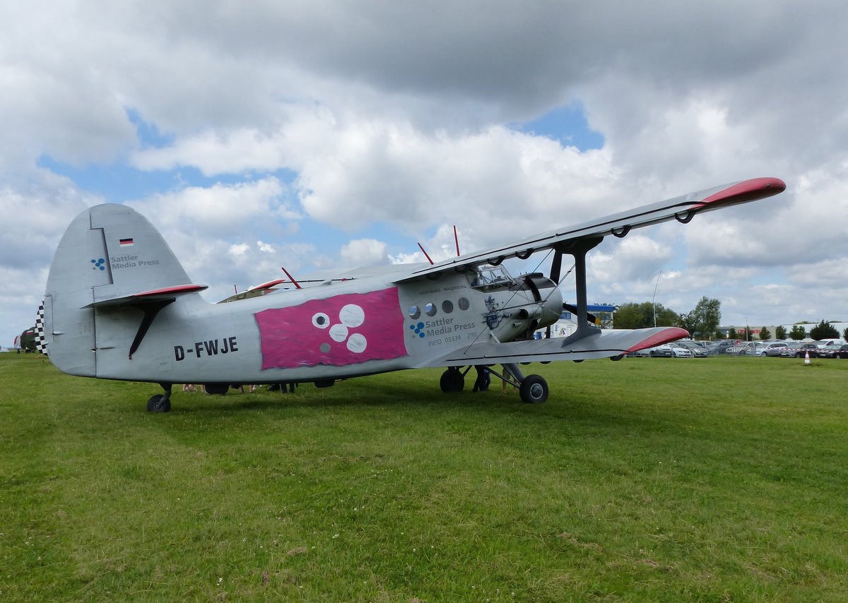 D-FWJE, Antonow AN2, Flugplatz Gera-Leumnitz (EDAJ), 13.8.2016