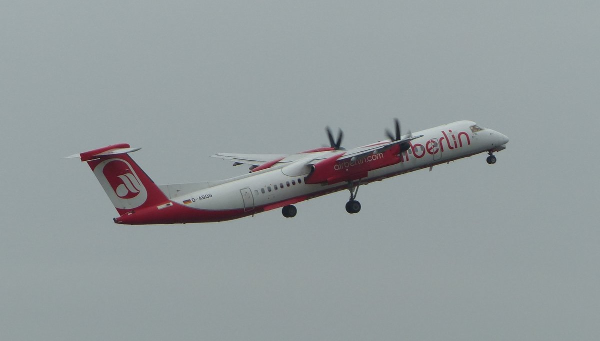 Dash 8-Q400, ABQG, Air Berlin, Berlin-Tegel (TXL), 1.10.2016