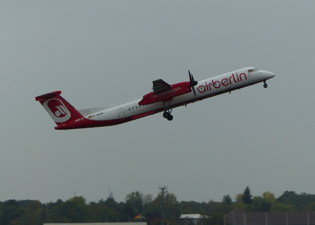 Dash 8-Q400, D-ABQM, Air Berlin, Berlin-Tegel (TXL), 1.10.2016