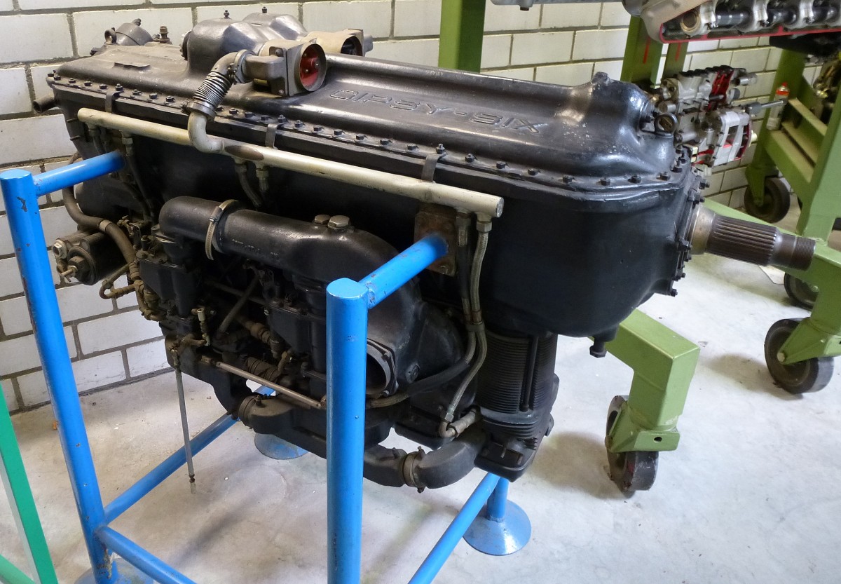 de Havilland K2001-20-7, britisches Kolbentribwerk, 6-Zyl.Reihe, luftgekhlt, 255PS, Wehrtechnische Studiensammlung (WTS) Koblenz, Sept.2014 