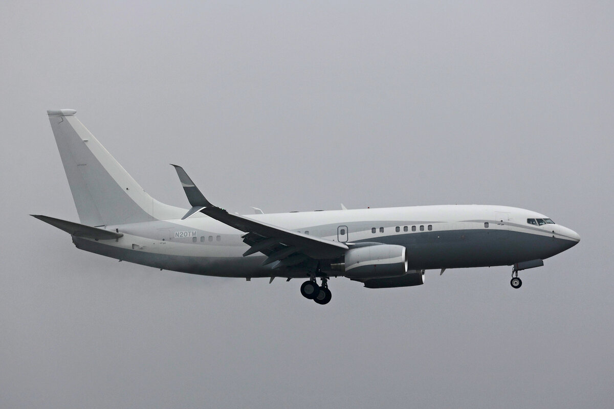 Dearborn Ranch, N20TM, Boeing B737-7YJ BBJ, msn: 39109/3461, 20.Januar 2025, ZRH Z�rich, Switzerland.