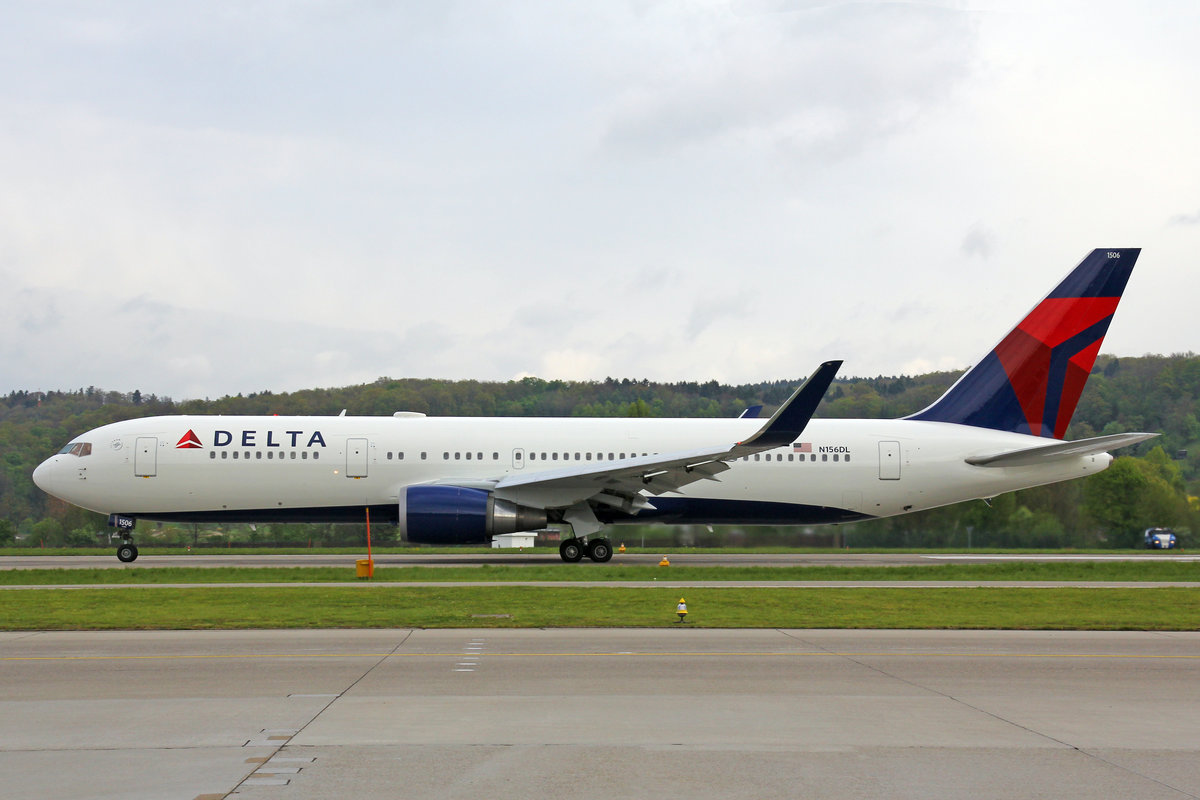 Delta Air Lines, N156DL, Boeing 767-3P6ER, 17.April 2017, ZRH Zürich, Switzerland.