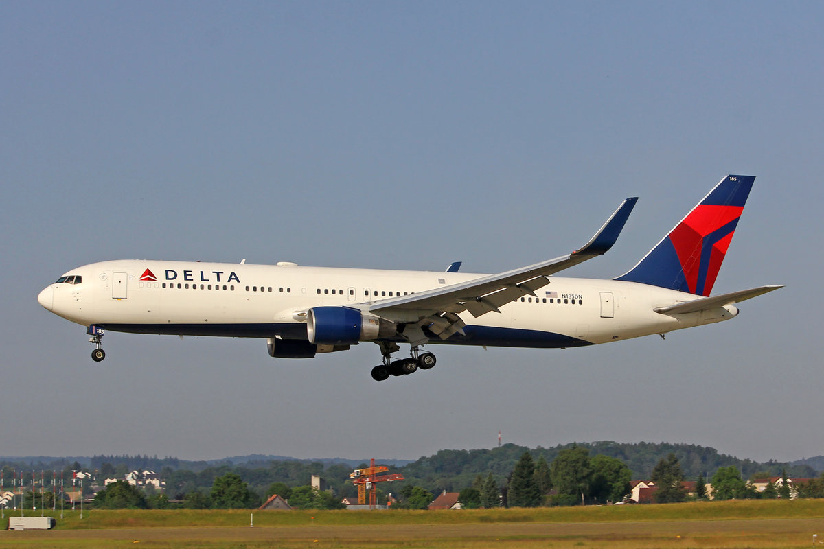 Delta Air Lines, N185DN, Boeing 767-332ER, msn: 27961/576, 25.Juni 2019, ZRH Zürich, Switzerland.