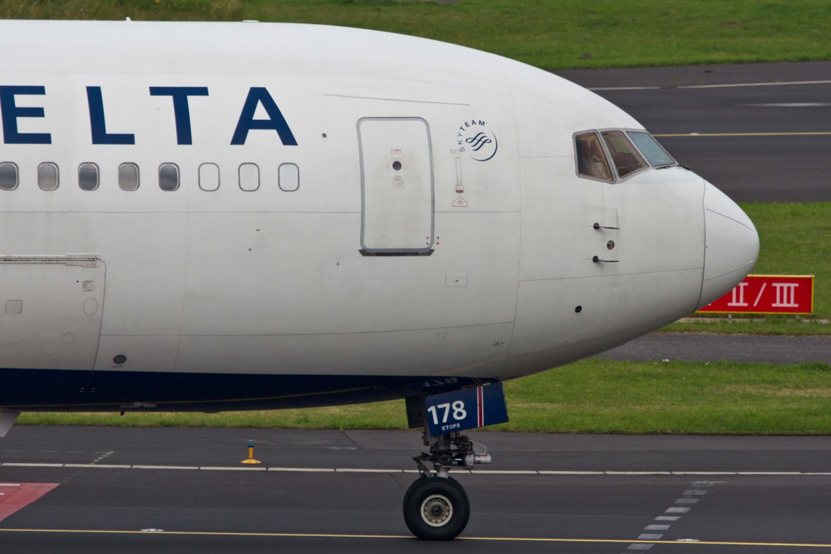 Delta Airlines (DL-DAL), N178DN, Boeing, 767-332 ER wl (Bug/Nose), 27.06.2015, DUS-EDDL, Düsseldorf, Germany
