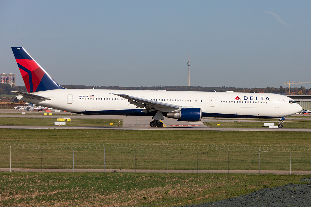 Delta Airlines, N830MH, Boeing, B767-432ER, 15.10.2019, STR, Stuttgart, Germany

