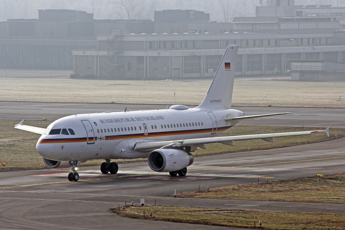 Deutsche Luftwaffe, 15+02, Airbus A319-113C CJ, msn: 4060, 22.Januar 2026, ZRH Zürich, Switzerland.