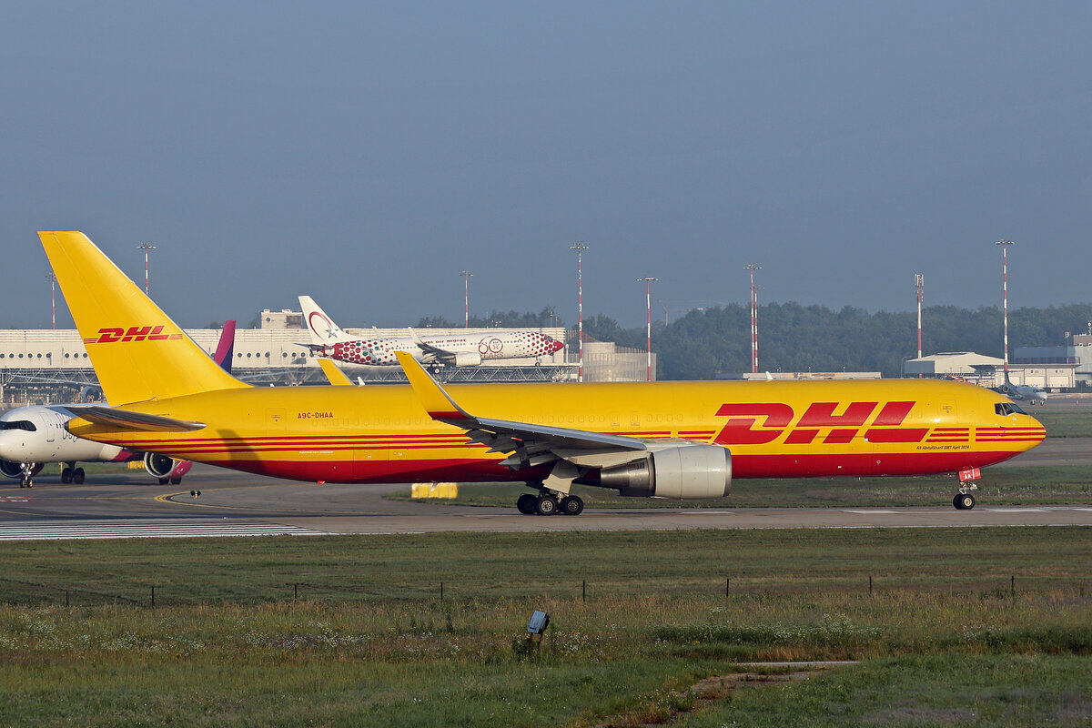DHL International Aviation, A9C-DHAA, Boeing B767-323ERBCF, msn: 33083/900, 04.Juli 2024, MXP Milano Malpensa, Italy.