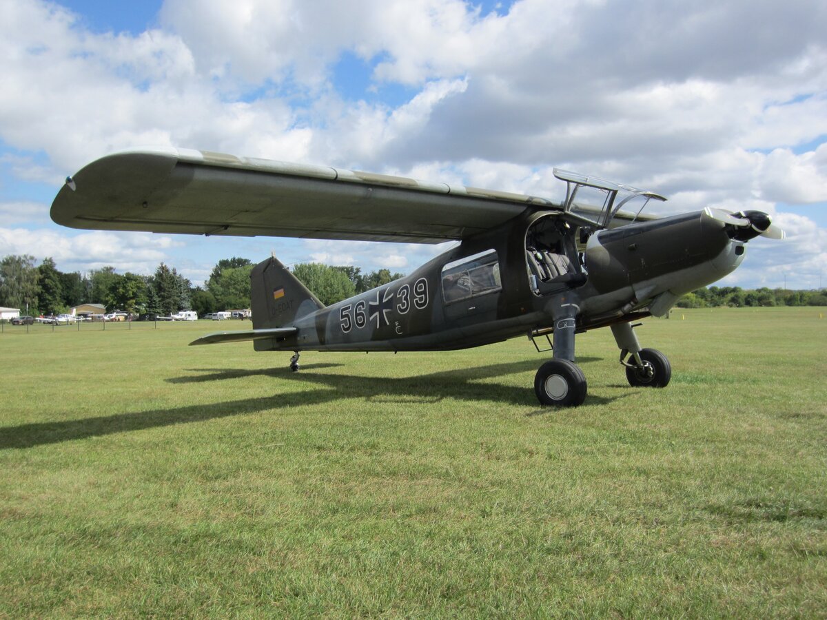 Dornier Do-27D D-EOAT am 23.08.2026 auf dem Flugplatz Zwickau (EDBI).