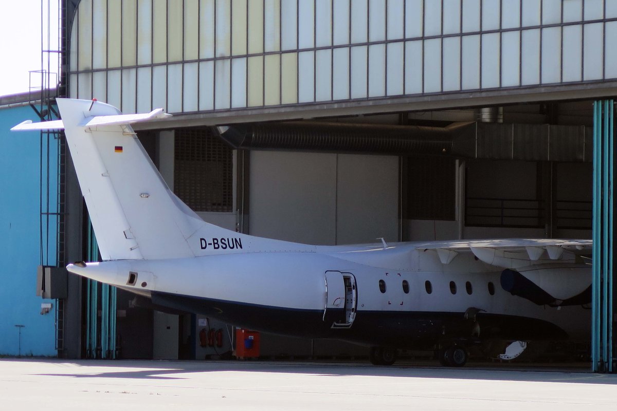 Dornier (Museum oder Sun Air of Scandinavia ?), D-B-BSUN, Dornier, Do-328 Jet-310 (leider nur das Hinterteil, keine Mglichkeit besser heran zukommen), 29.08.2017, FMM-EDJA, Memmingen, Germany  