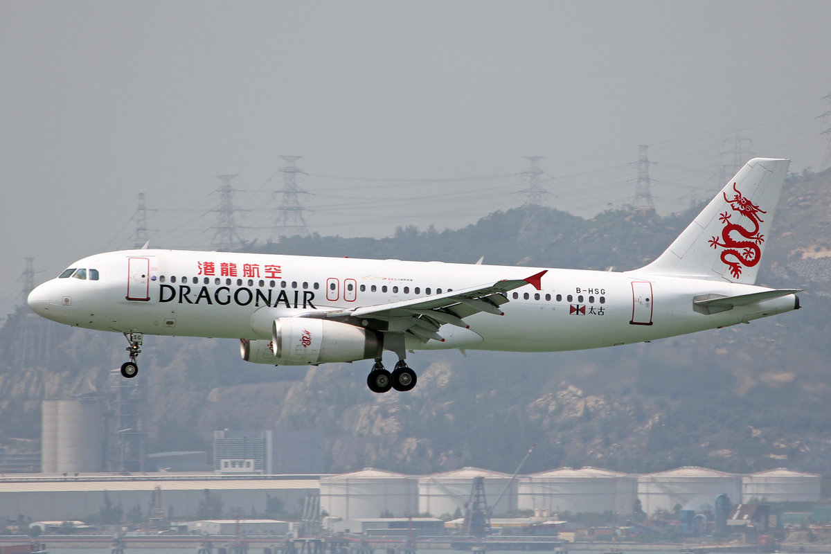 Dragonair, B-HSG, Airbus A320-232, msn: 812, 18.April 2014, HKG Hong Kong.