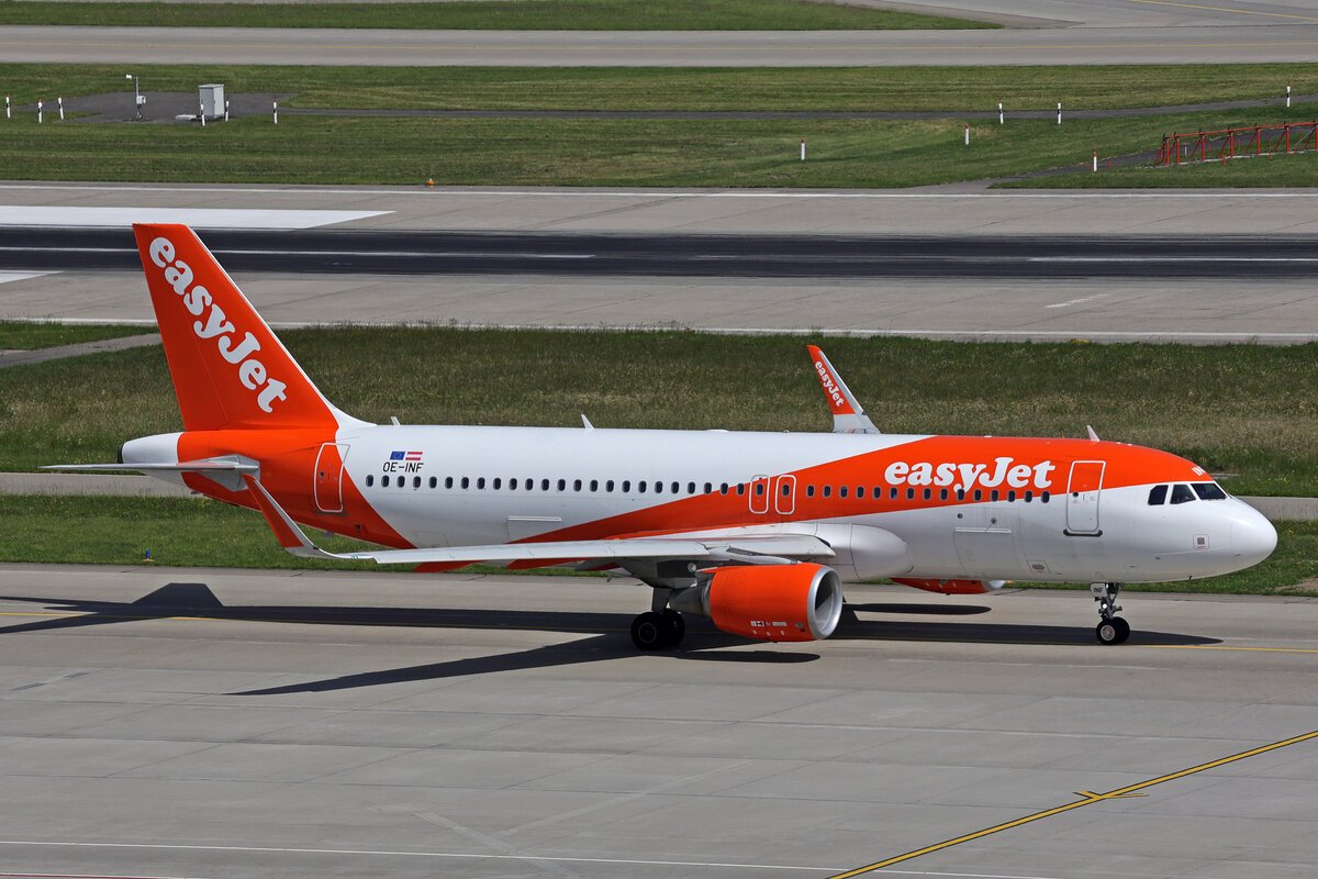easy Jet Europe, OE-INF, Airbus A320-214, msn: 7785, 25.Mai 2026, ZRH Z�rich, Switzerland.