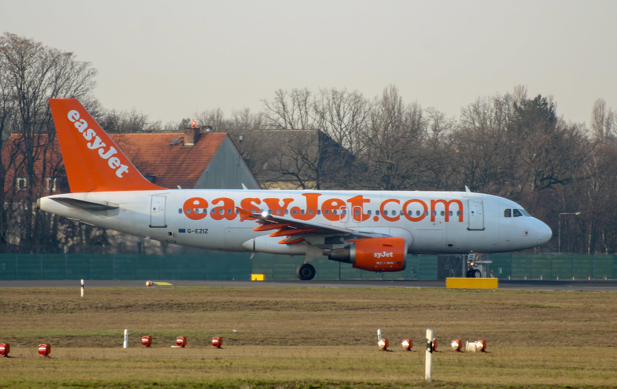 Easyjet, Airbus A 319-111, G-EZIZ, TXL, 17.02.2019