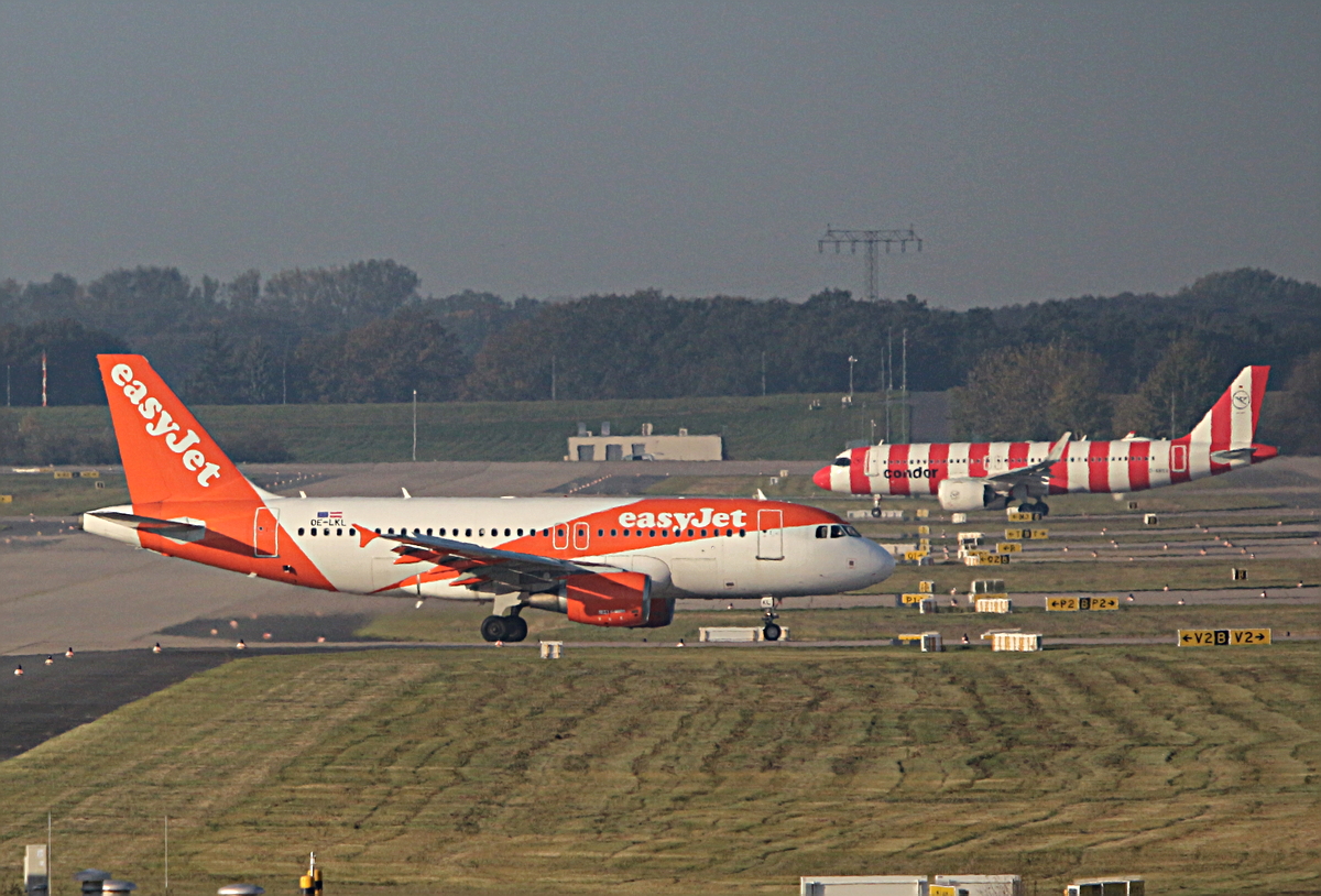 Easyjet Europe, Airbus A 319-111, OE-LKL, Condor Airbus A 320-271N, D-ANCZ, BER, 19.10.2025