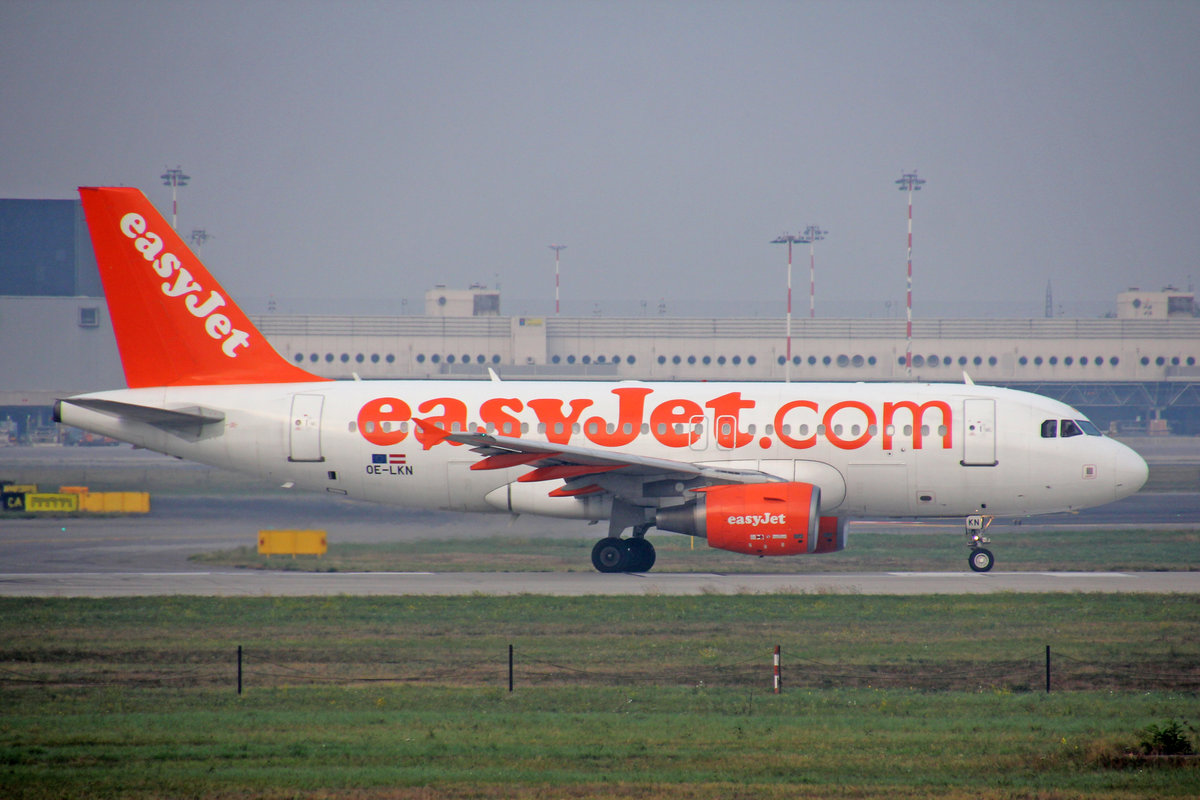 easyJet Europe, OE-LKN, Airbus A319-111, msn: 3036, 16.Oktober 2018, MXP Milano-Malpensa, Italy.