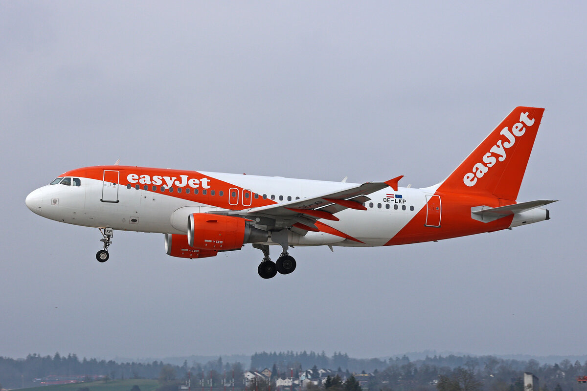 easyJet Europe, OE-LKP, Airbus A319-111, msn: 3702, 28.März 2025, ZRH Zürich, Switzerland.