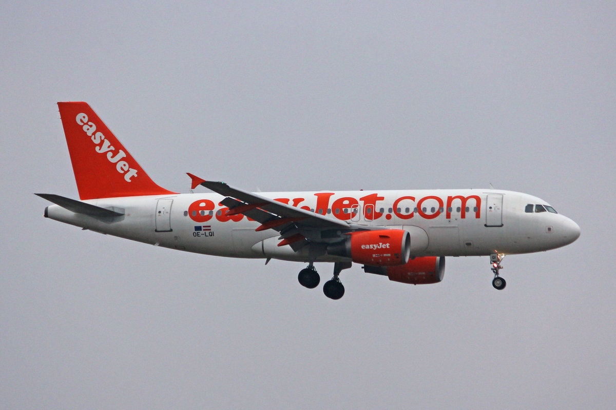 easyJet Europe, OE-LQI, Airbus A319-111, msn: 3411, 22.Januar 2019, ZRH Zürich, Switzerland.