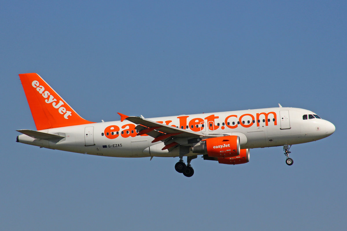 EasyJet, G-EZAS, Airbus A319-111, 29.September 2016, ZRH Zürich, Switzerland.