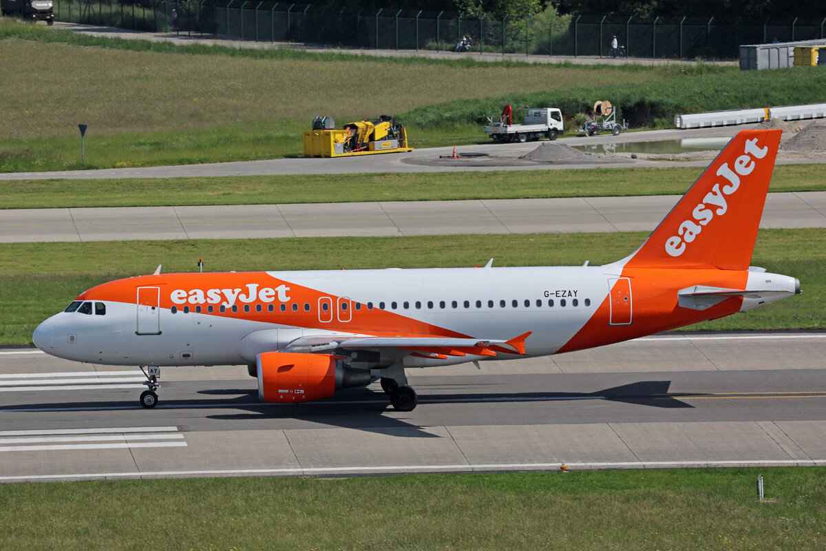 easyJet, G-EZAY, Airbus A319-111, msn: 2827, 29.Mai 2023, ZRH Zürich, Switzerland.