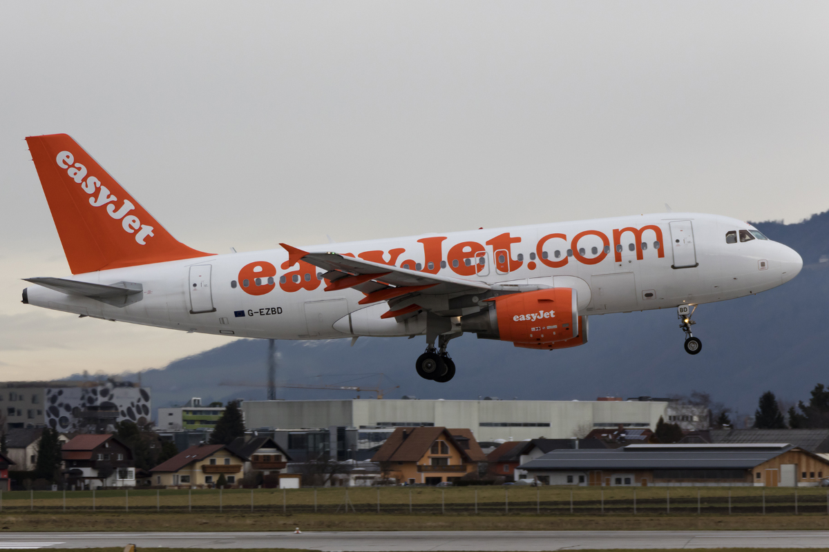 EasyJet, G-EZBD, Airbus, A319-111, 09.01.2016, SZG, Salzburg, Austria


