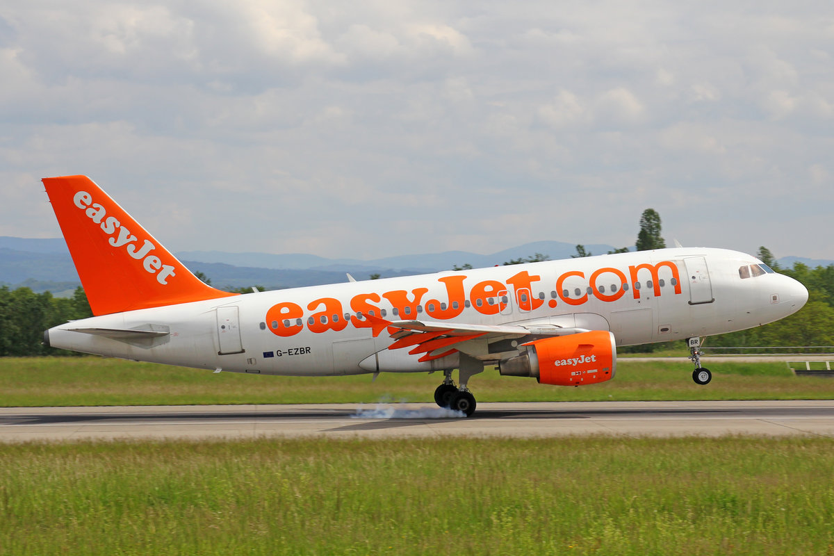 easyJet, G-EZBR, Airbus A319-111, 18.Mai 2016, BSL Basel, Switzerland.
