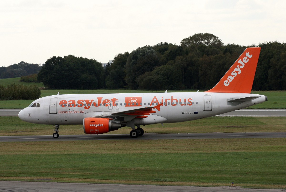 EasyJet, G-EZBR, (c/n 3088),Airbus A 319-111, 22.09.2014, HAM-EDDH,Hamburg, Germany (100.Airbus für EasyJet cs)