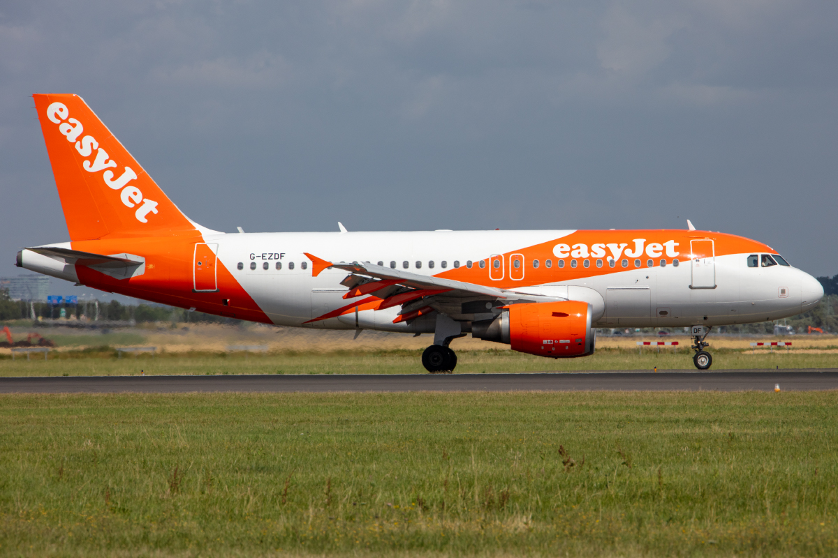 EasyJet, G-EZDF, Airbus, A319-111, 02.07.2023, AMS, Amsterdam, Niederlande
