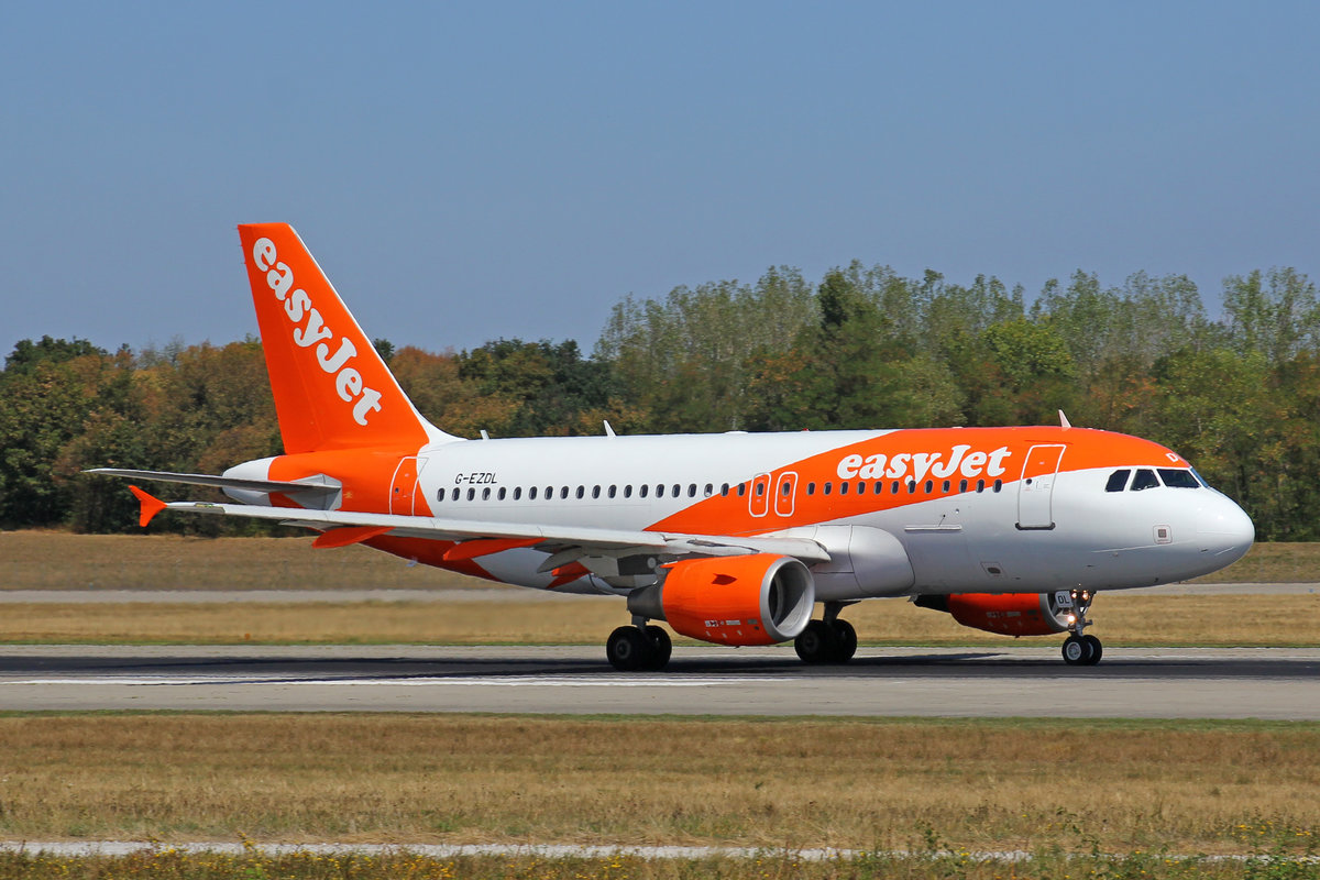 easyJet, G-EZDL, Airbus A319-111, msn: 3569, 16.August 2018, BSL Basel-Mülhausen, Switzerland.