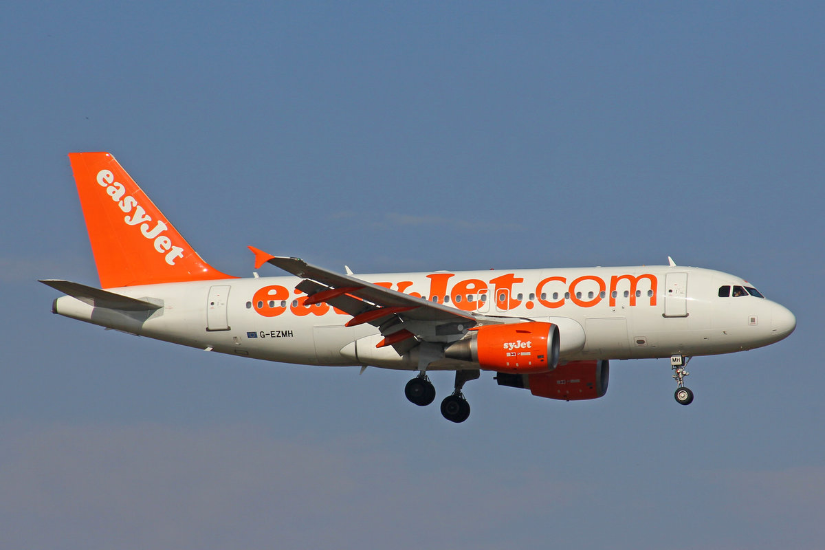 easyJet, G-EZMH, Airbus A319-111, msn: 2053, 15.März 2017, ZRH Zürich, Switzerland.