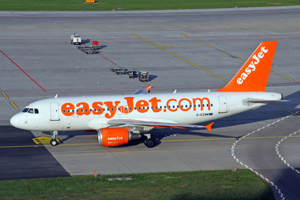 easyJet, G-EZNM, Airbus A319-111, msn: 2402, 14.April 2018, ZRH Zürich, Switzerland.