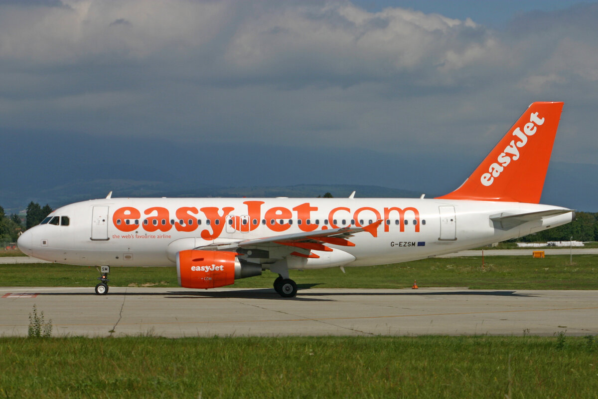 easyJet, G-EZSM, Airbus A319-111, msn: 2062, 02.September 2007, GVA Genève, Switzerland.