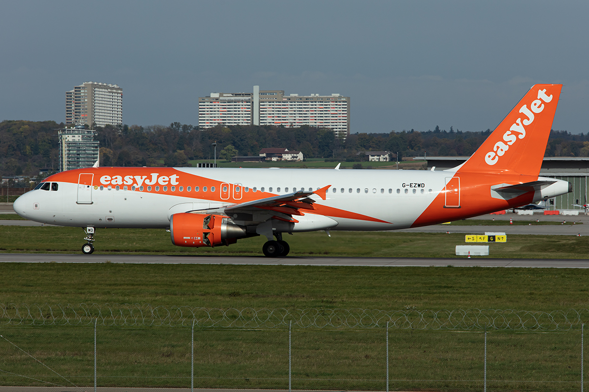 EasyJet, G-EZWD, Airbus, A320-214, 27.10.2019, STR, Stuttgart, Germany



