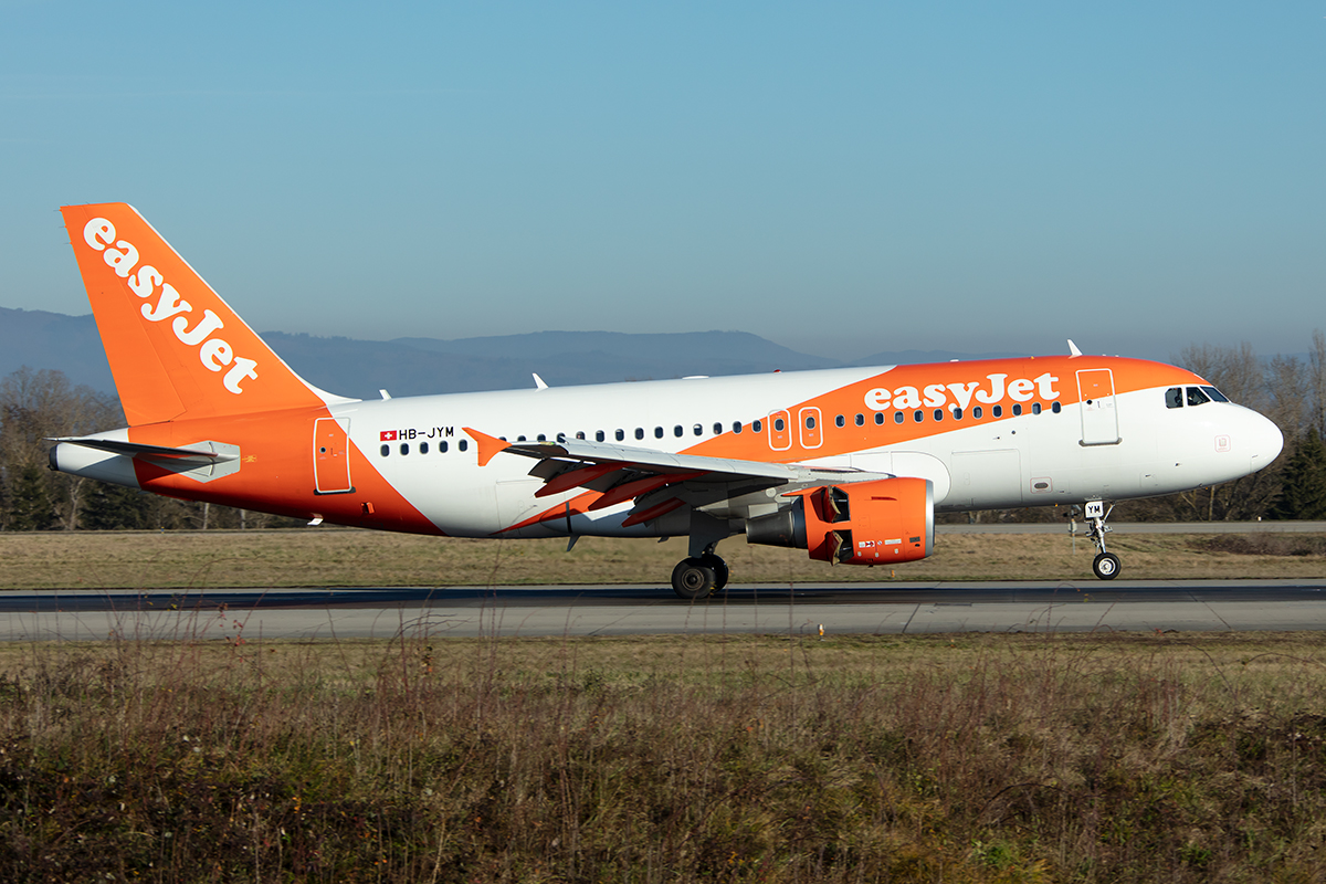 EasyJet, HB-JYM, Airbus, A319-111, 30.12.2019, BSL, Basel, Switzerland



