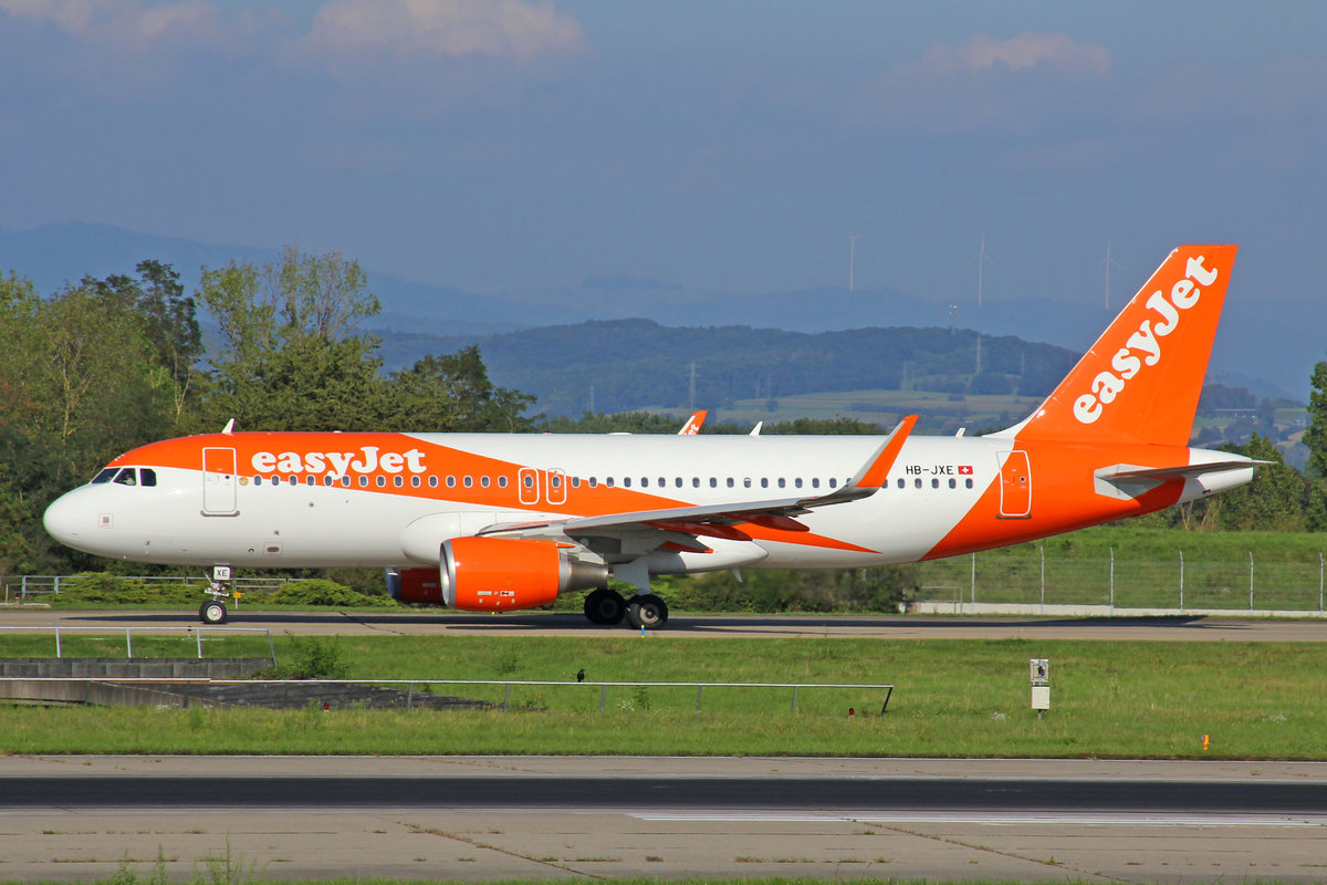 easyJet Switzerland, HB-JXE, Airbus A320-214, msn: 5785, 24.August 2019, BSL Basel-Mülhausen, Switzerland.