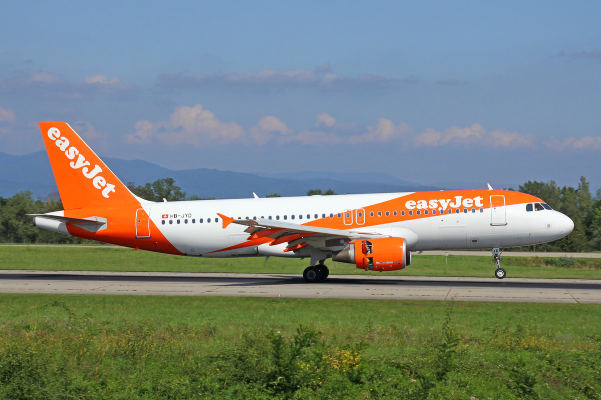 easyJet Switzerland, HB-JYD, Airbus A320-214, msn: 4646, 24.August 2019, BSL Basel-Mülhausen, Switzerland.