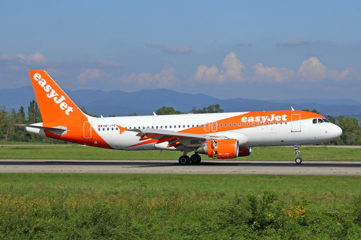 easyJet Switzerland, HB-JYE, Airbus A320-214, msn: 4006, 24.August 2019, BSL Basel-Mülhausen, Switzerland.