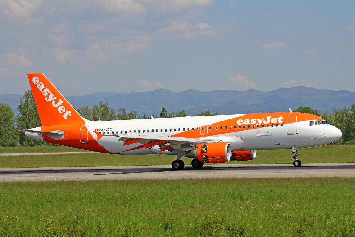 easyJet Switzerland, HB-JYE, Airbus A320-214,  8.Mai 2016, BSL Basel, Switzerland.