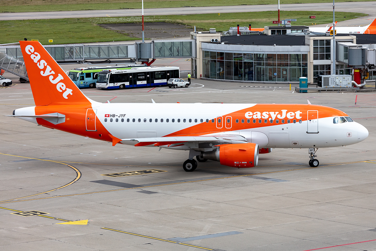 EasyJet Switzerland, HB-JYF, Airbus, A319-111, 06.08.2021, GVA, Geneve, Switzerland